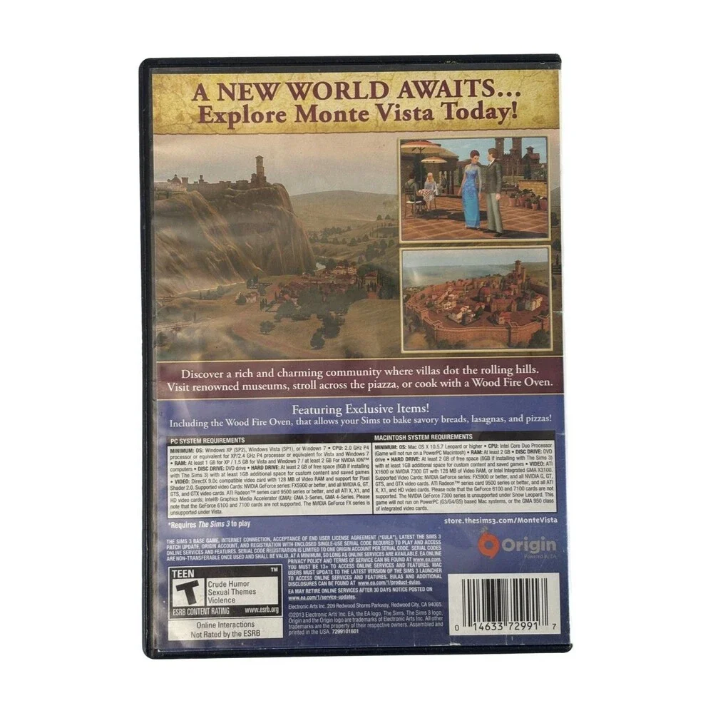 The Sims 3 Monte Vista PC Mac Complete in Box